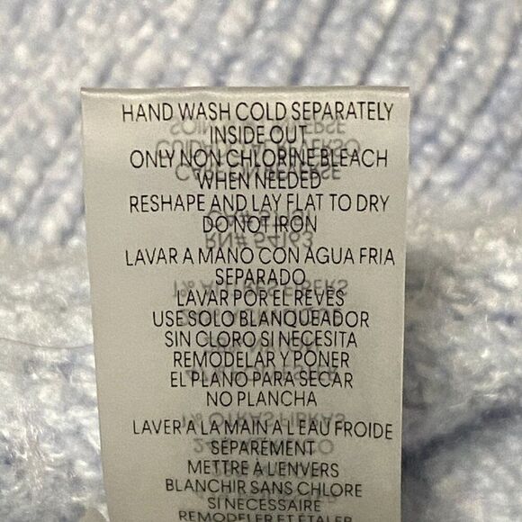 Calvin Klein Plush Sweater Solid Blue Size Medium - Picture 5 of 6